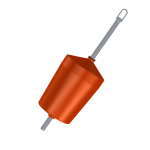 Flytboj 120 L 54 mm med ten